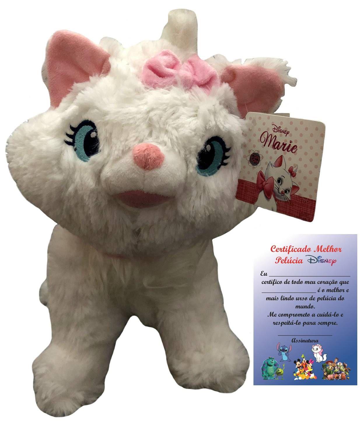Boneca De Pelúcia Gata Gatinha Marie Fala Frases Disney - Multikids ...