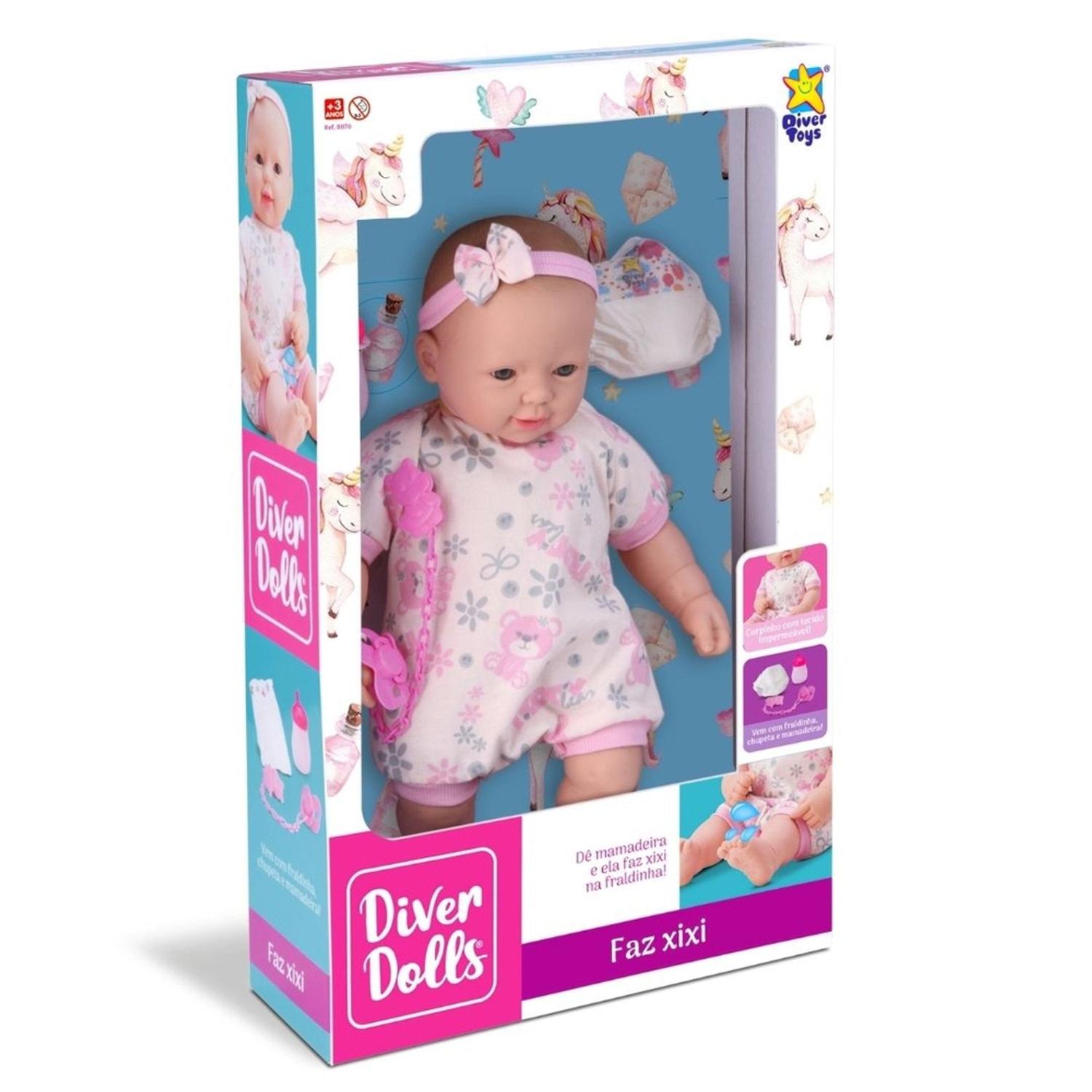 Boneca Diver Dolls Faz Xixi Diver Toys Divertoys Bonecas