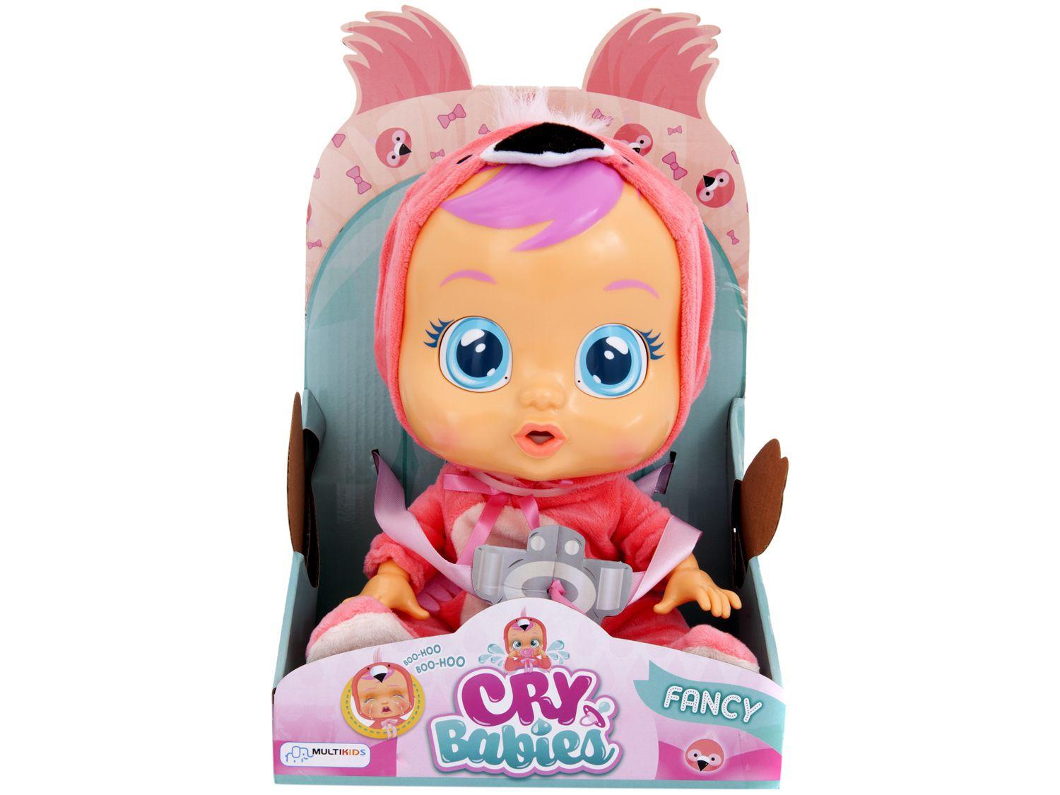 Boneca Flamy Cry Babies que Chora com Acessórios