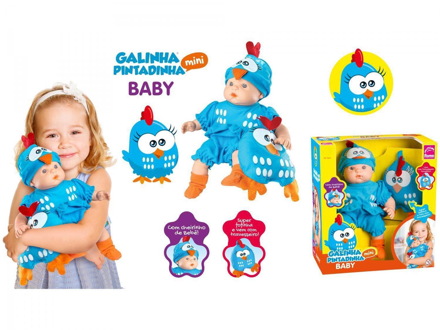 Boneca Galinha Pintadinha Baby com Acessórios - Roma - Bonecas ...