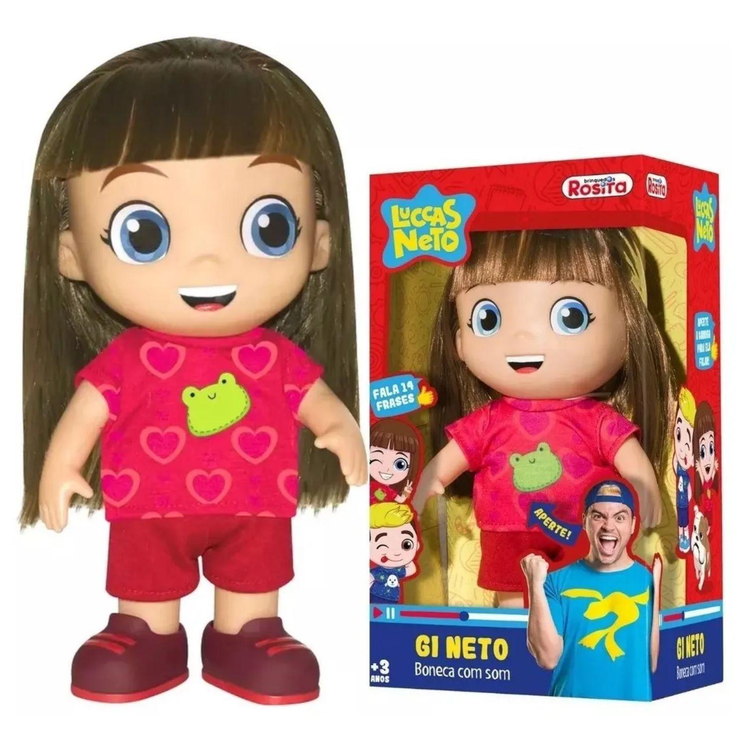 Boneca Gi Aventureira Vermelha Luccas Neto Fala 14 Frases - Brinquedos ...