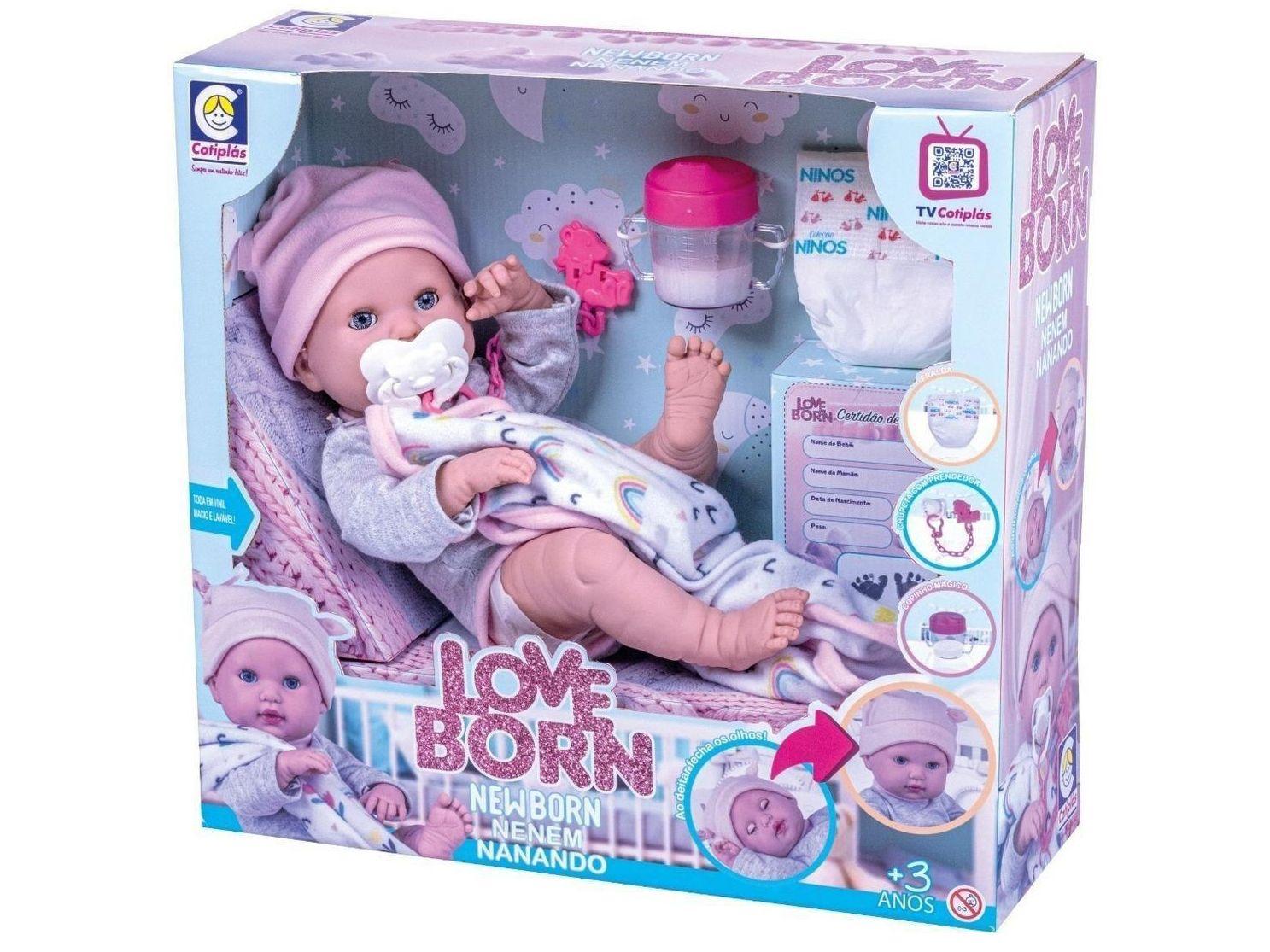 Boneca Love Born Neném Nanando com Acessórios 