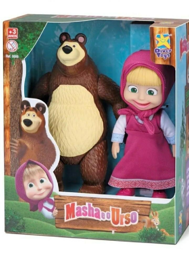 Boneca Masha E O Urso Bonecos Em Vinil Divertoys - Diviforte - Bonecas ...