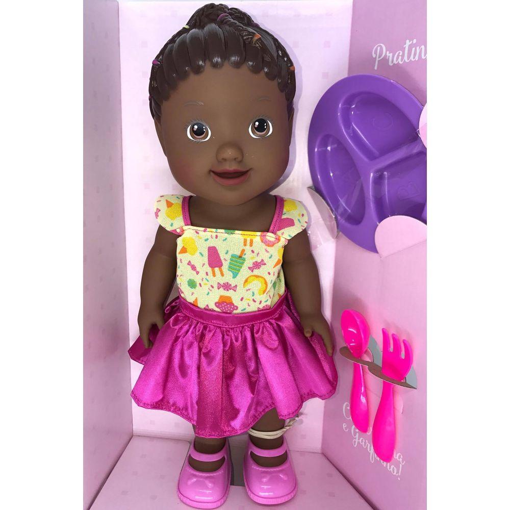 Boneca My Little Collection Lanchinho Negra Divertoys Bonecas Magazine Luiza