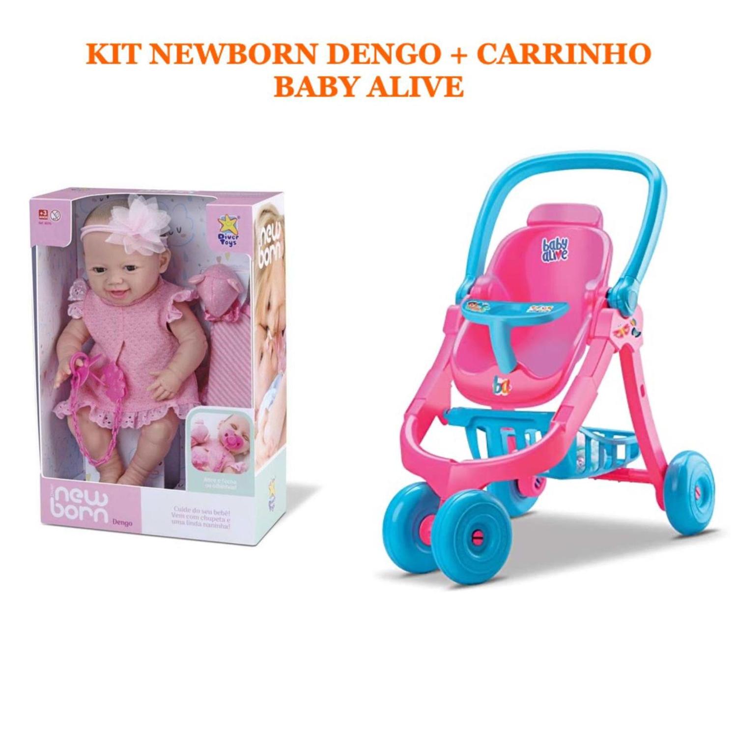 Boneca New Born Dengo Bebe Ref 8076 Carrinho De Boneca Baby Alive Ref 8141 Divertoys Bonecas Magazine Luiza