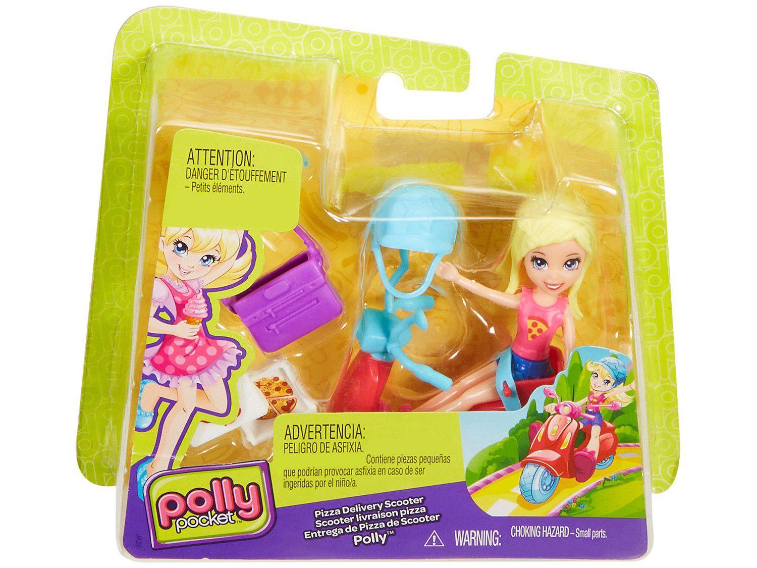 Boneca Polly Pocket Conjunto Scooter com Acessórios Mattel Bonecas Magazine Luiza