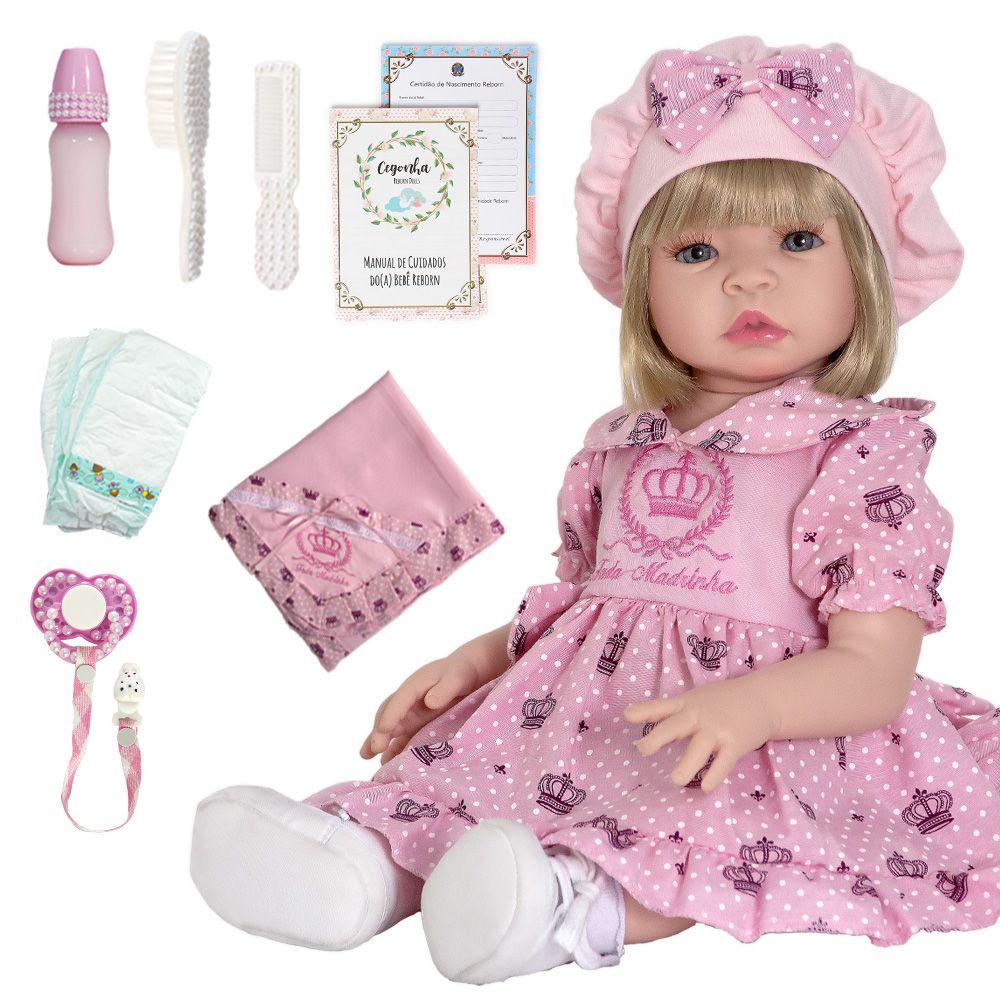 Bebe Reborn Real Baby 52 cm Adora Princesa - Cegonha Reborn Dolls