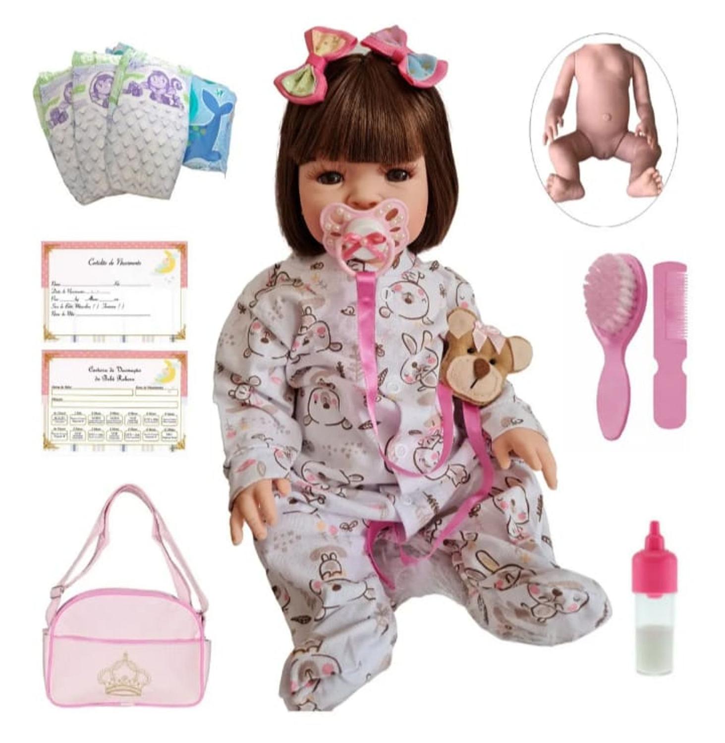 Boneca Reborn Bebe Realista Com Acessorios Toda De Silicone Casinha Da Bebe Reborn Bonecas Magazine Luiza