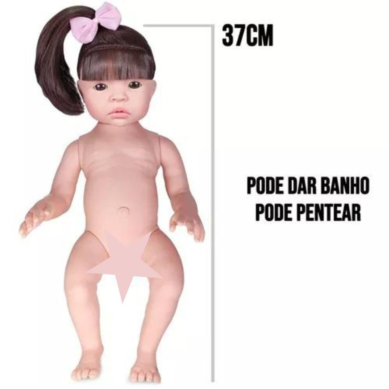 Boneca Bebê Reborn Realista Loira Cabelo Grande Sidnyl Presente Para  Criança Natal Aniversário