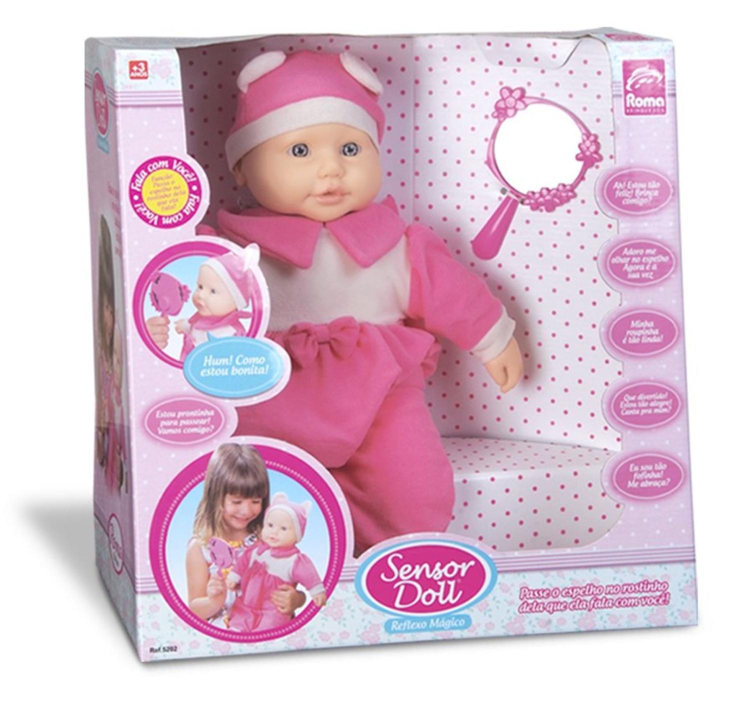 Boneca Sensor Doll Reflexo Mágico Roma Brinquedos Bonecas