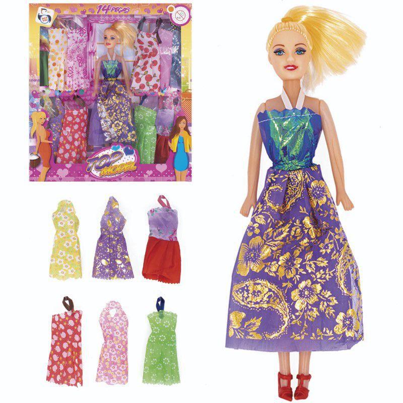 Boneca Top Model Troca Roupas 12 Vestidos- PICA PAU - PICAPAU - Bonecas ...