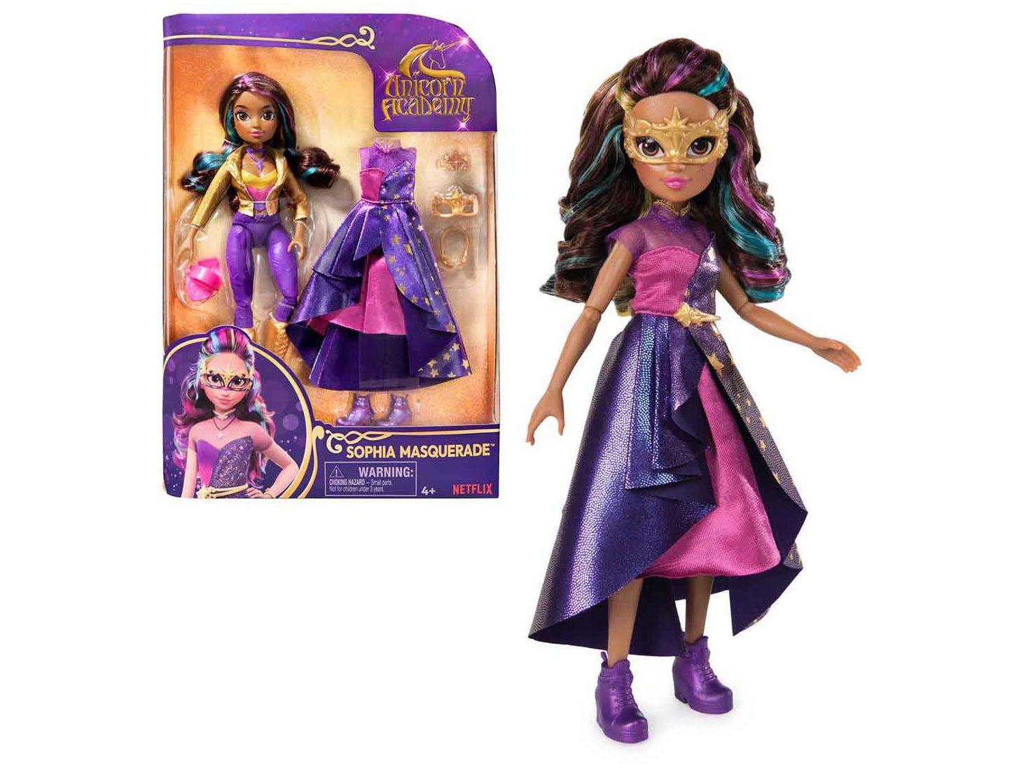 Boneca Unicorn Academy Deluxe Sophia Masquerade