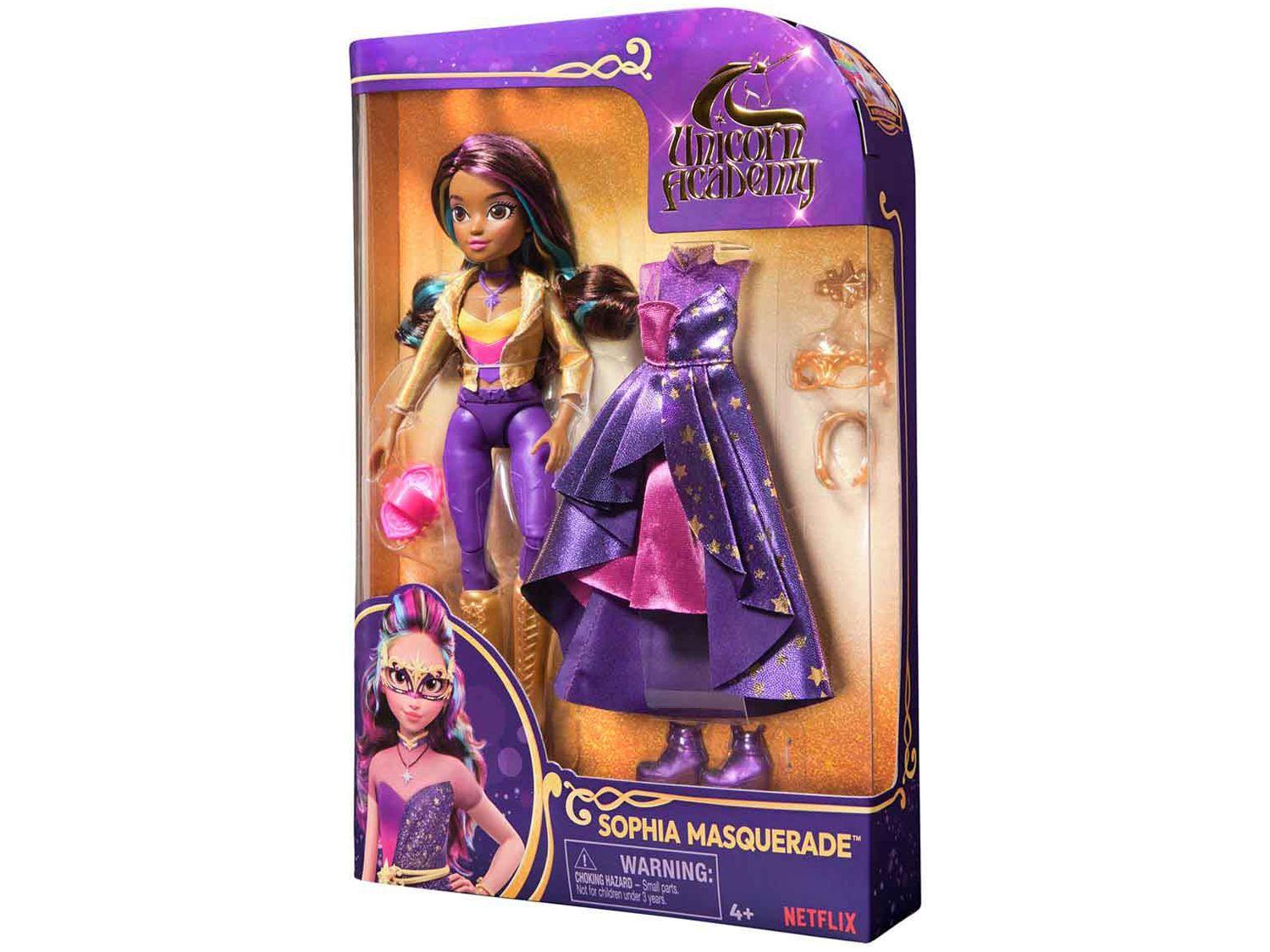 Boneca Unicorn Academy Deluxe Sophia Masquerade