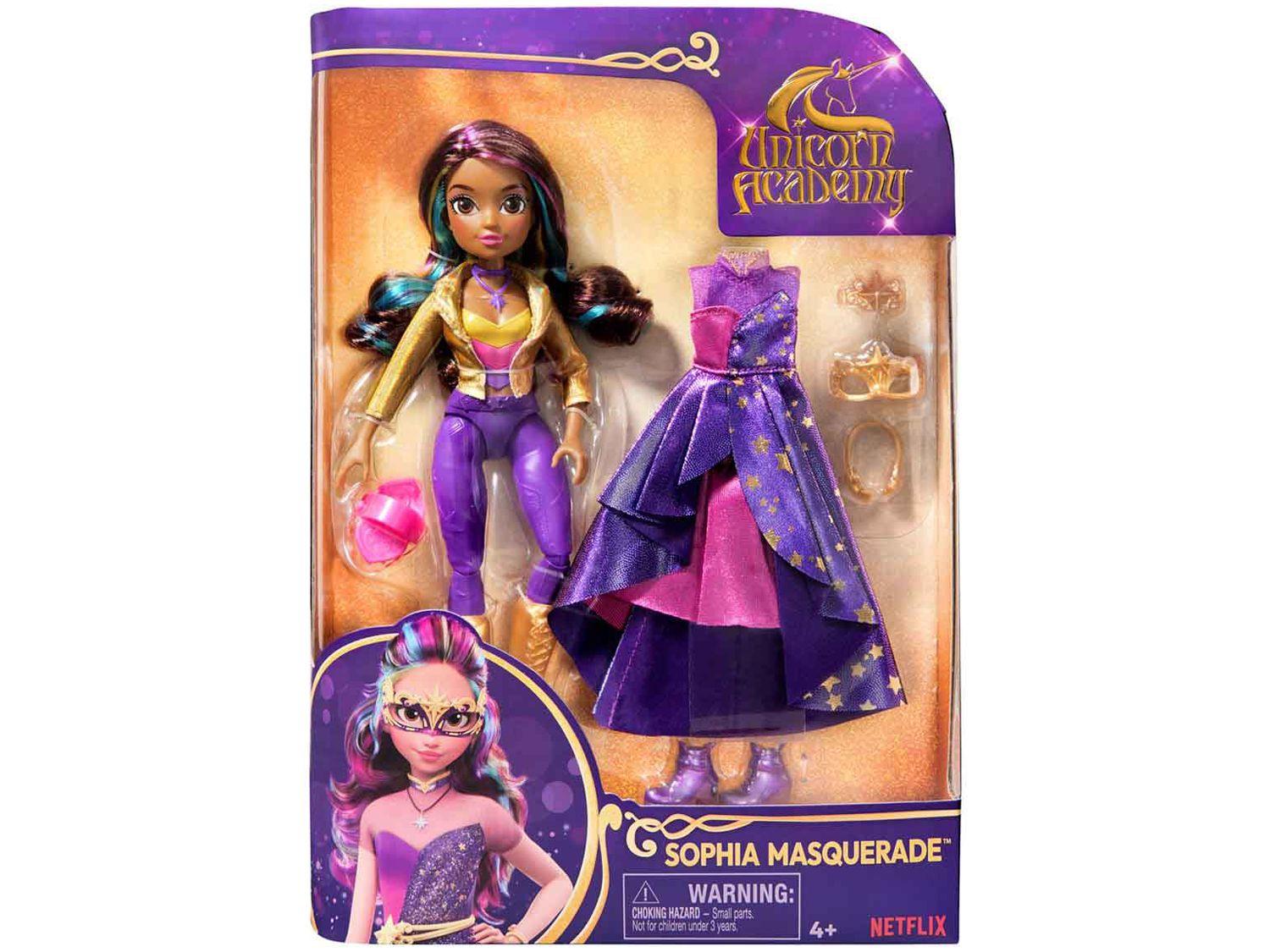 Boneca Unicorn Academy Deluxe Sophia Masquerade