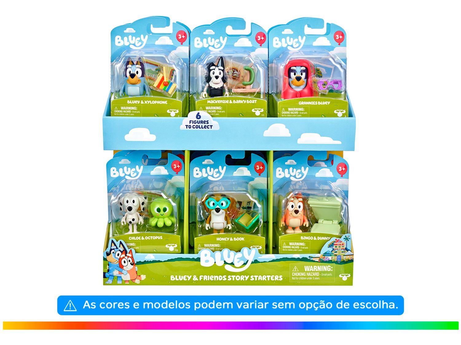 Boneco Bluey e Amigos 12,7cm com Acessório