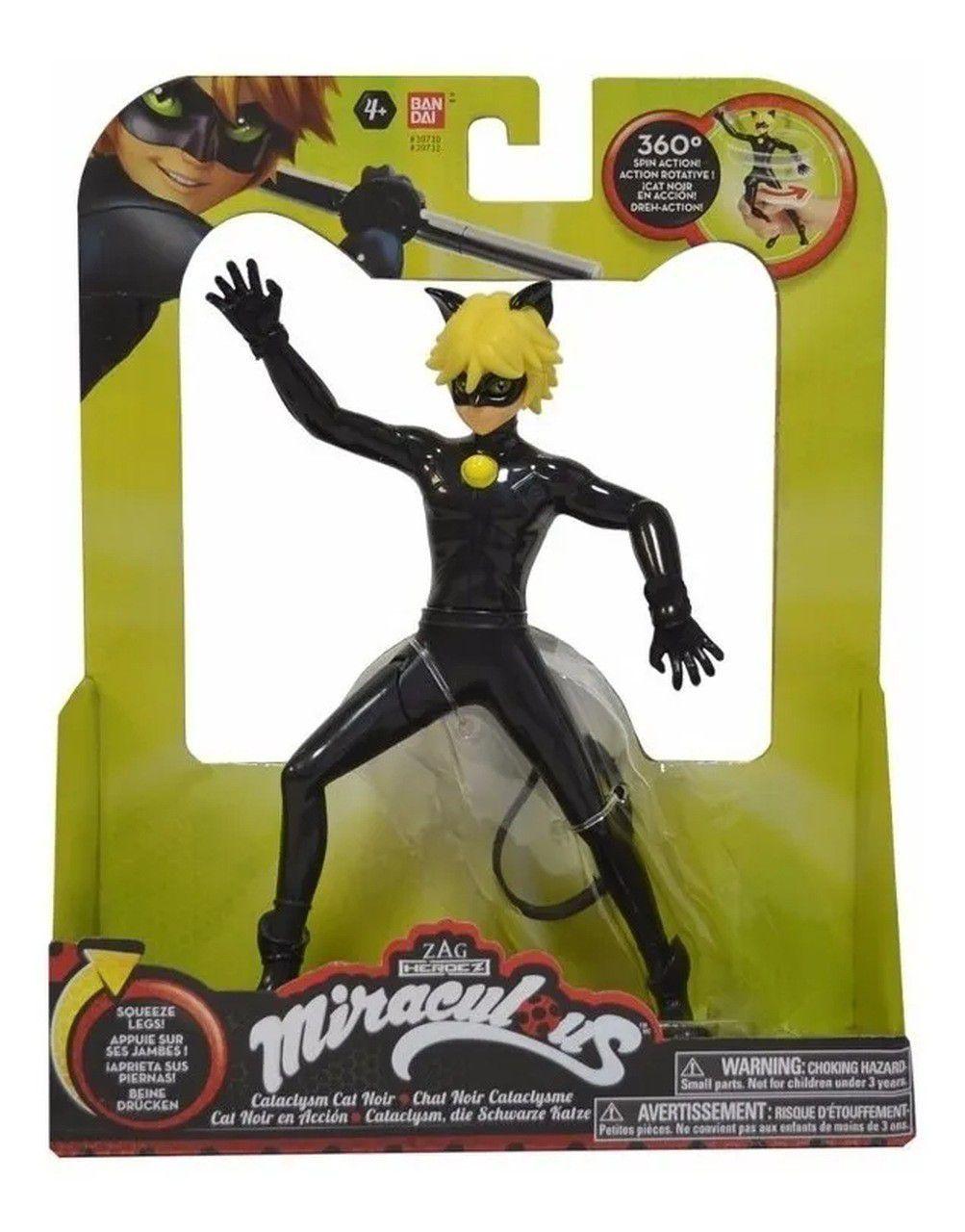 Boneco Cat Noir Em Ação Miraculous Bandai Sunny 1641 - Bonecos ...