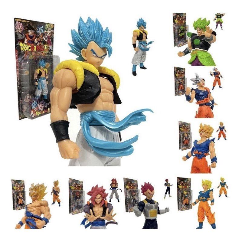 Kit 3 Boneco Dragon Ball Z Goku Super Sayajin Cabelo Azul em Promoção na  Americanas