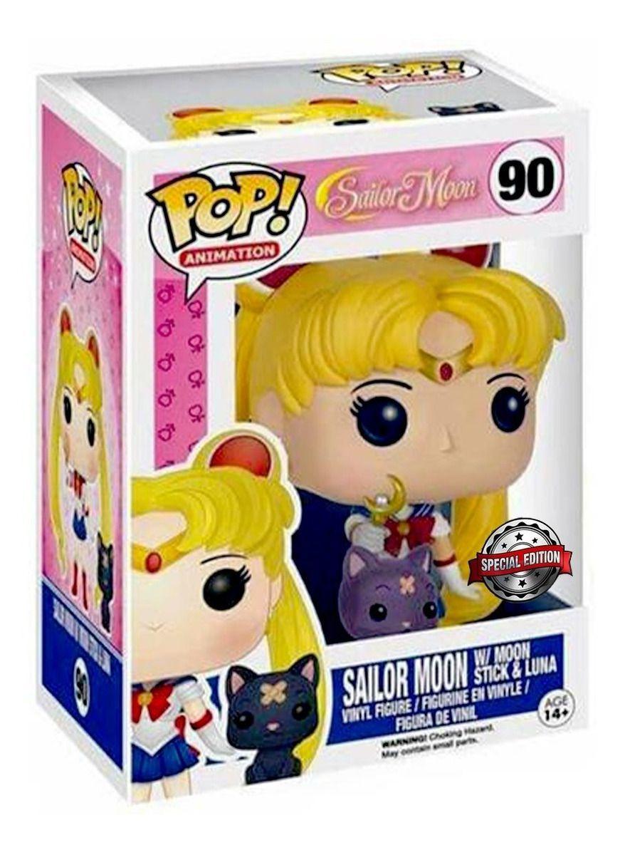 Boneco Funko Pop Anime Sailor Moon Com Bastão E Luna 90 - Funko ...