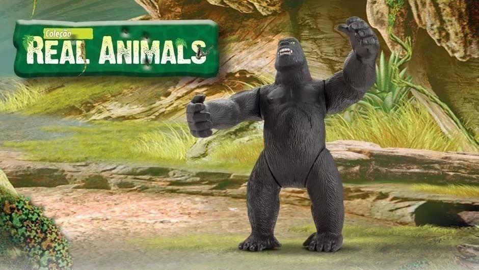 Boneco Articulado Gorila King Kong Macaco Chimpanzé 30cm Em Vinil Atóxico  Bee Toys Crianças +2 anos - Ri Happy