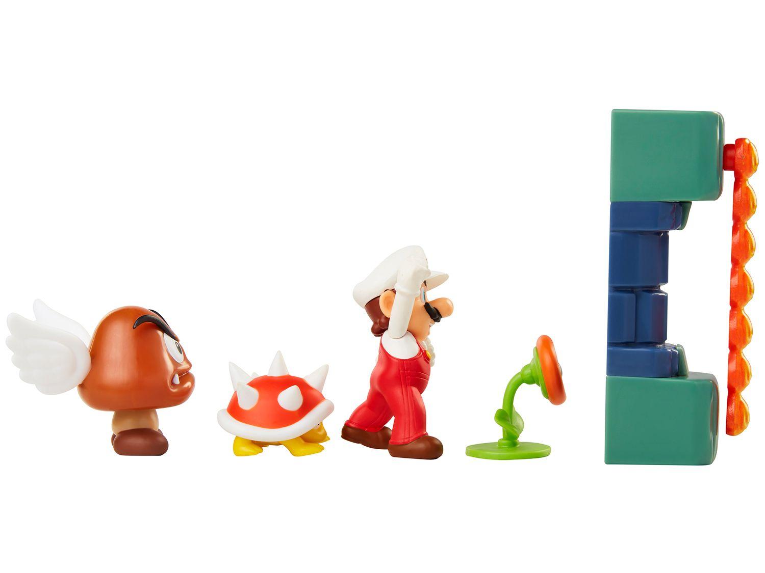 Boneco Lava Castle Super Mario com Acessórios