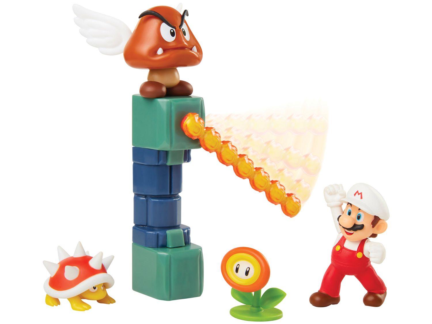 Boneco Lava Castle Super Mario com Acessórios