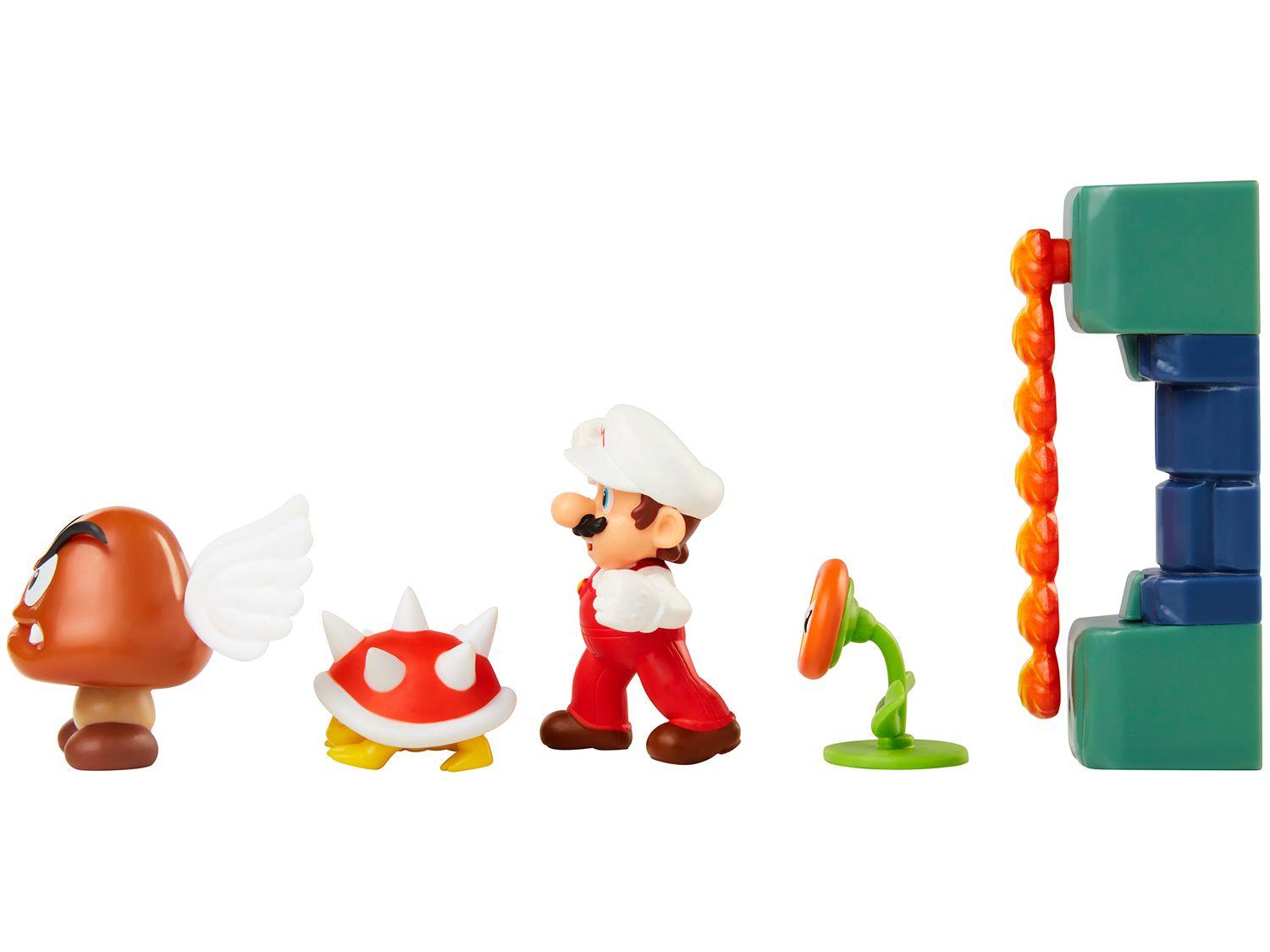 Boneco Lava Castle Super Mario com Acessórios