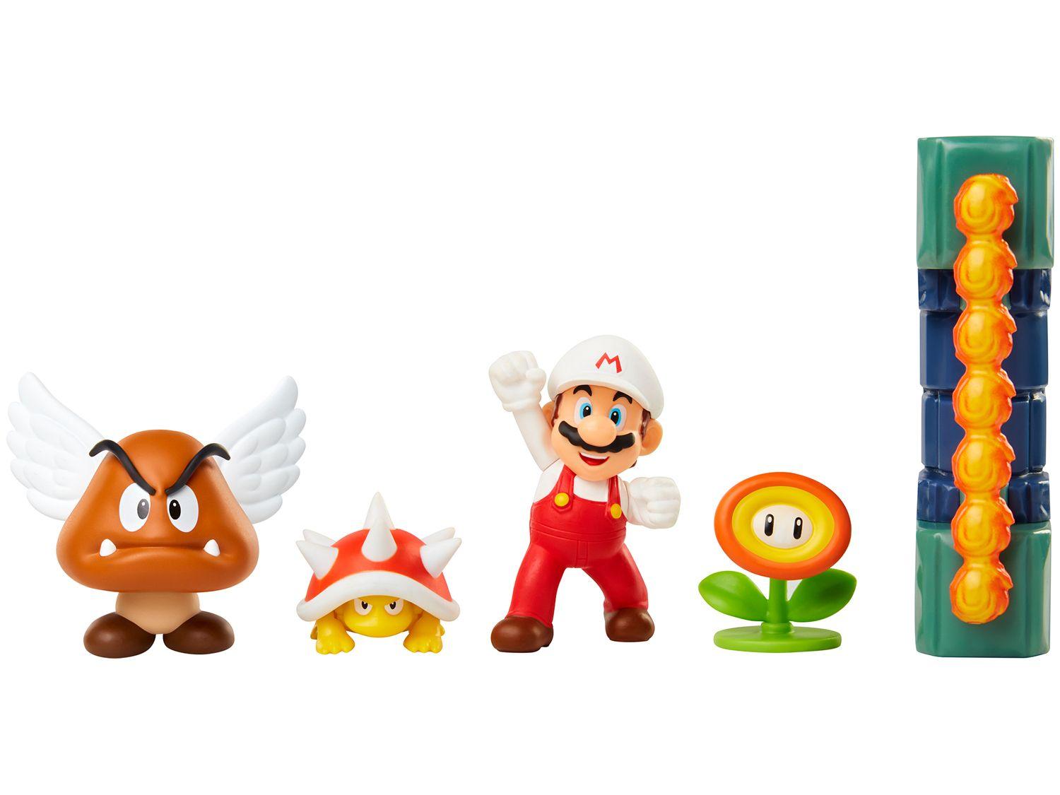 Boneco Lava Castle Super Mario com Acessórios