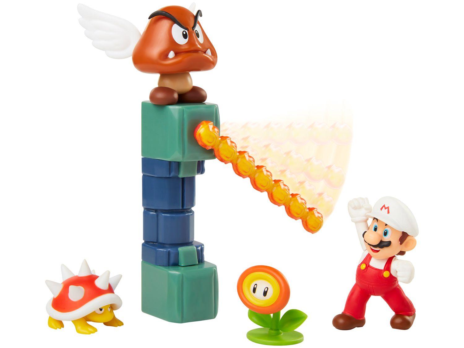 Boneco Lava Castle Super Mario com Acessórios