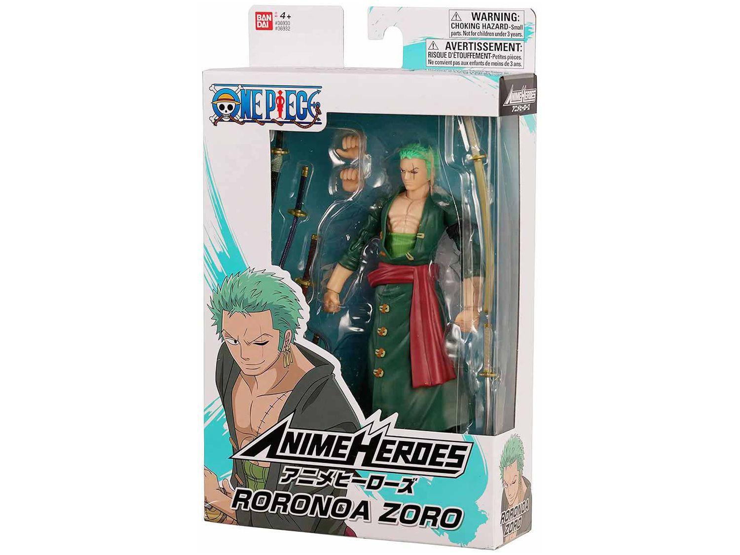 Boneco One Piece Roronoa Zoro 16cm com Acessórios