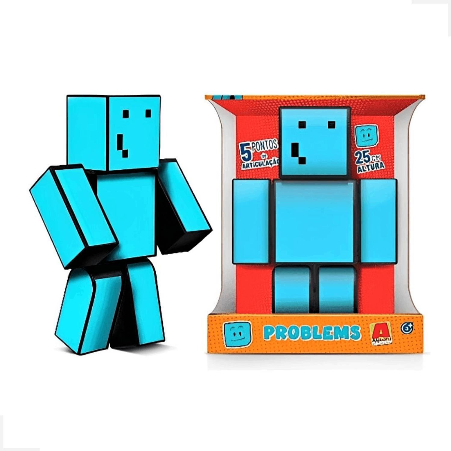 Boneco Zoom Turma do Problems - Grande - 35cm- Minecraft - Streamers-   - Algazarra
