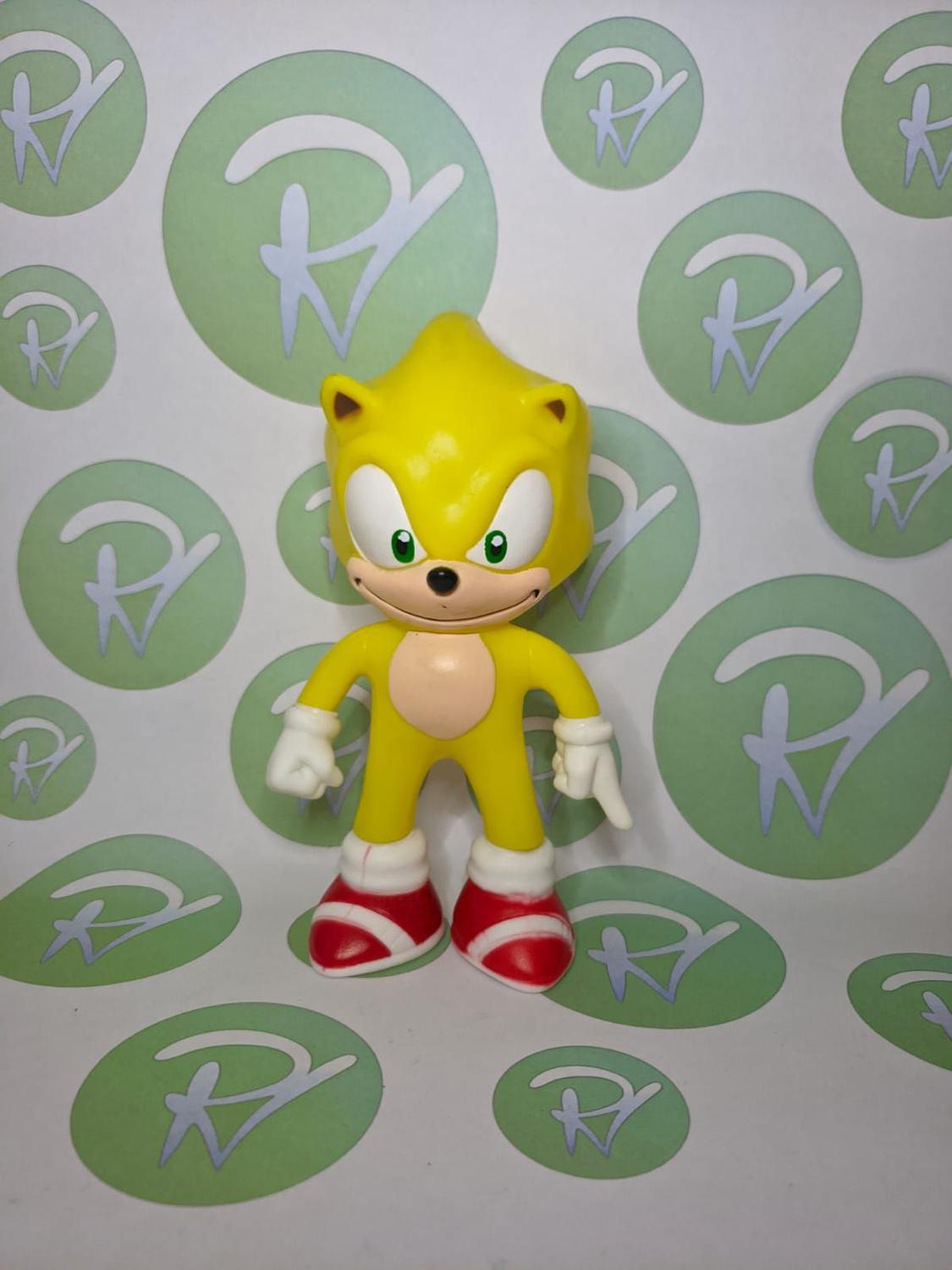 Boneco Sonic - Azul, Amarelo, Preto, Vermelho e Rosa - 14cm