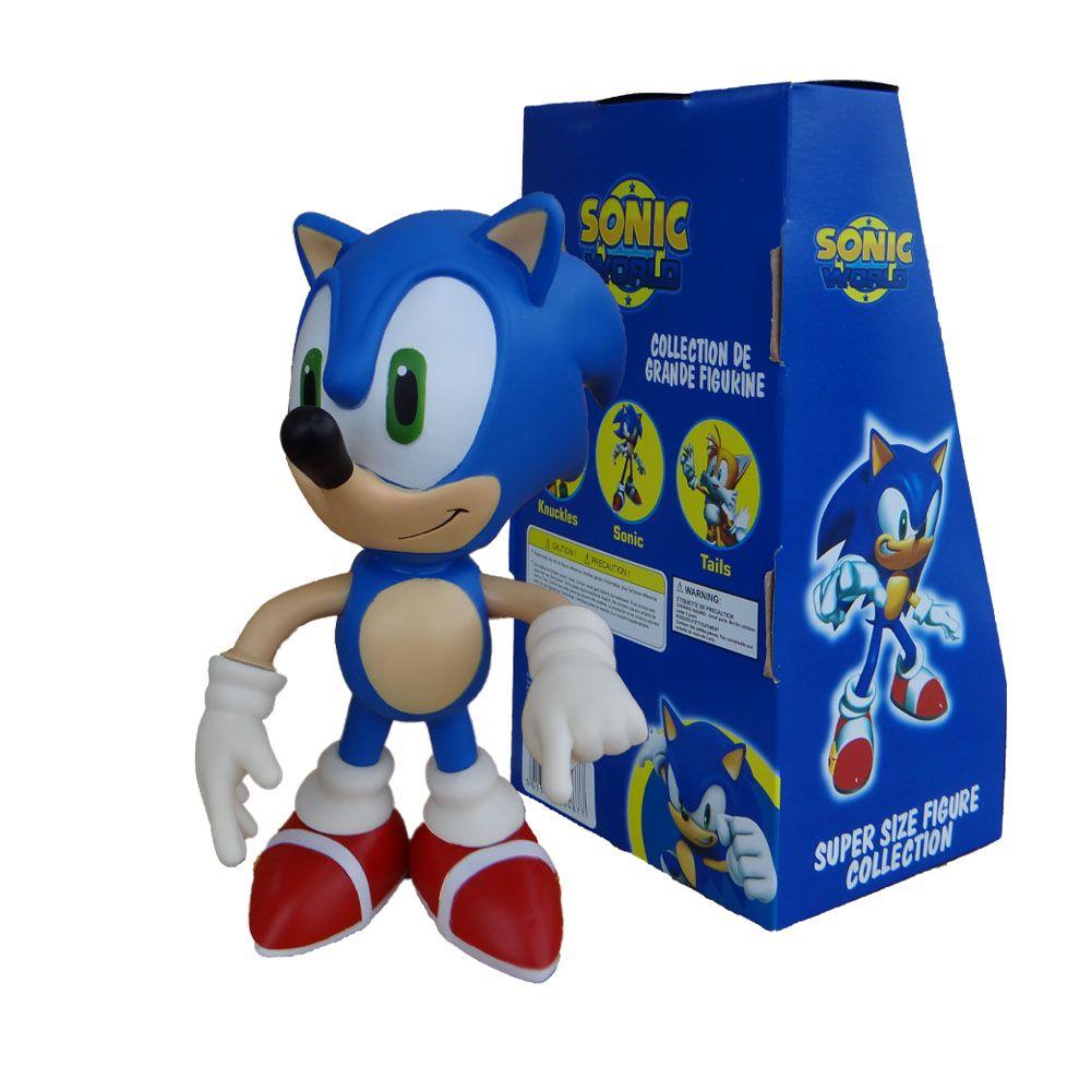 Boneco Sonic Vermelho Collection Com Caneca Personalizada - Super