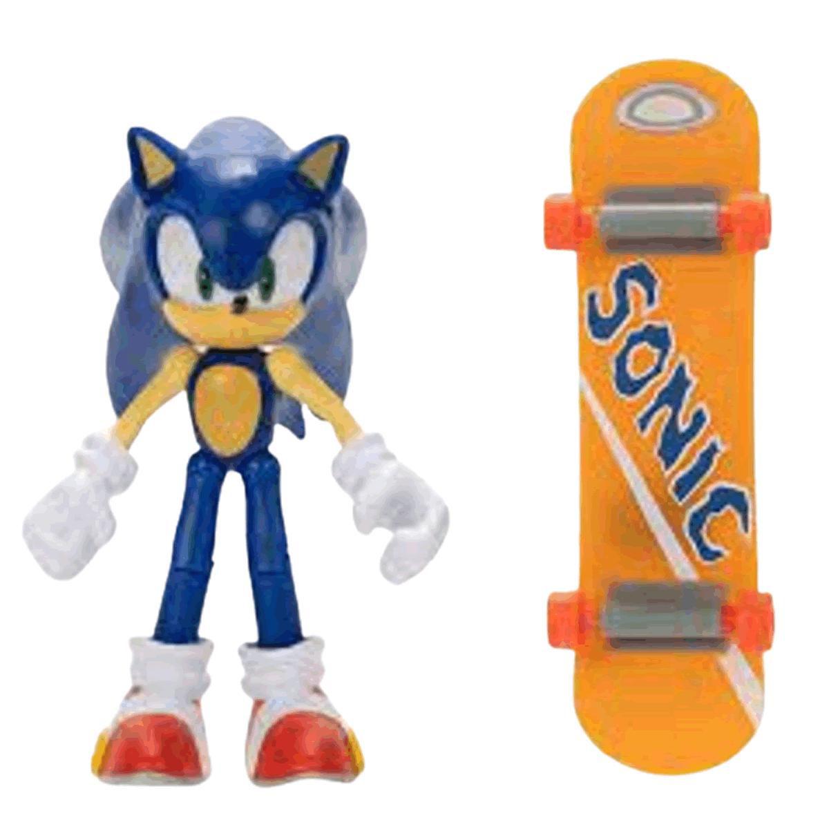 Boneco Sonic The Hedgehog Sonic Com Skate Acessório