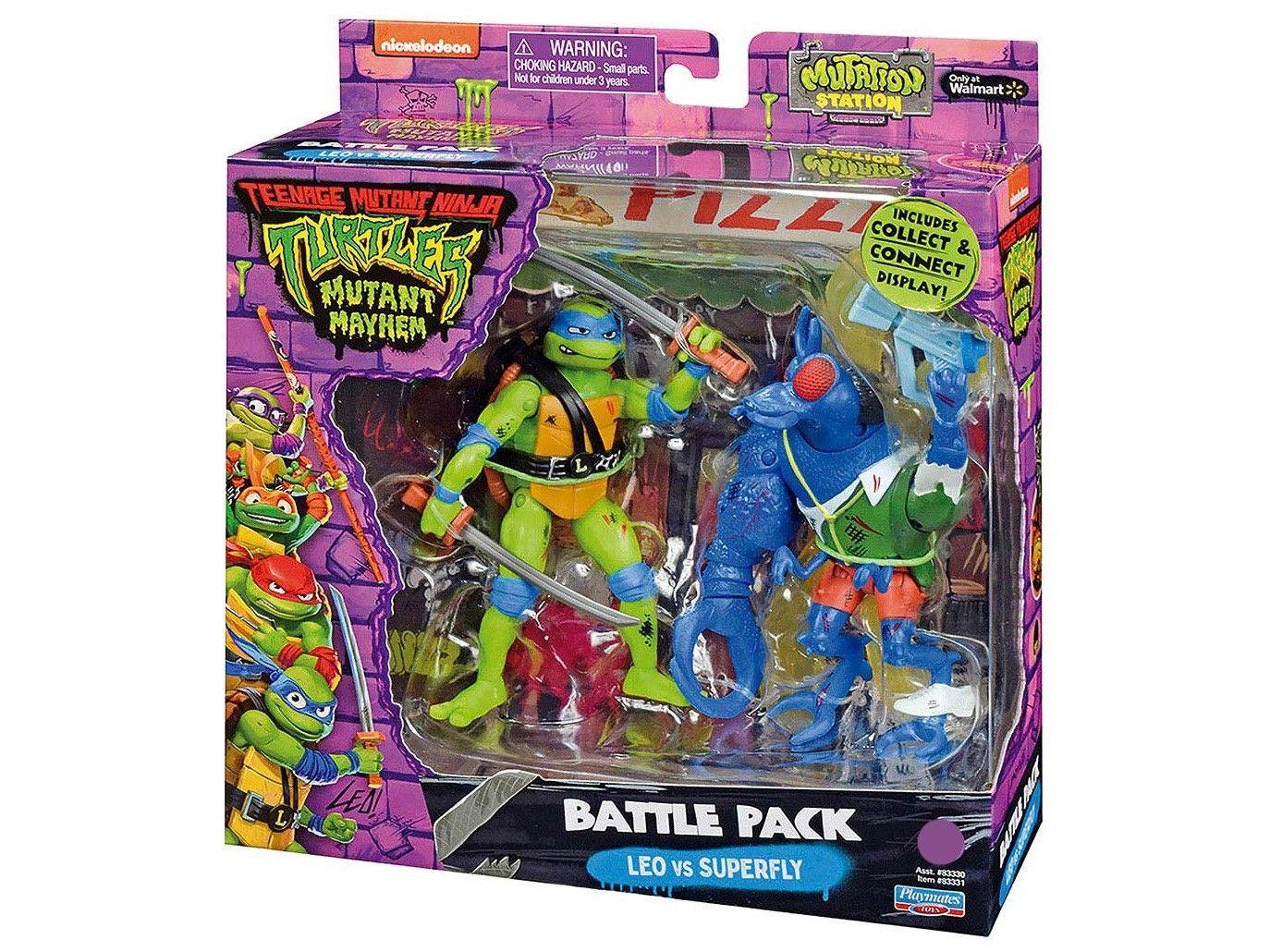 Boneco Tartarugas Ninja Caos Mutante Pack Bem vs