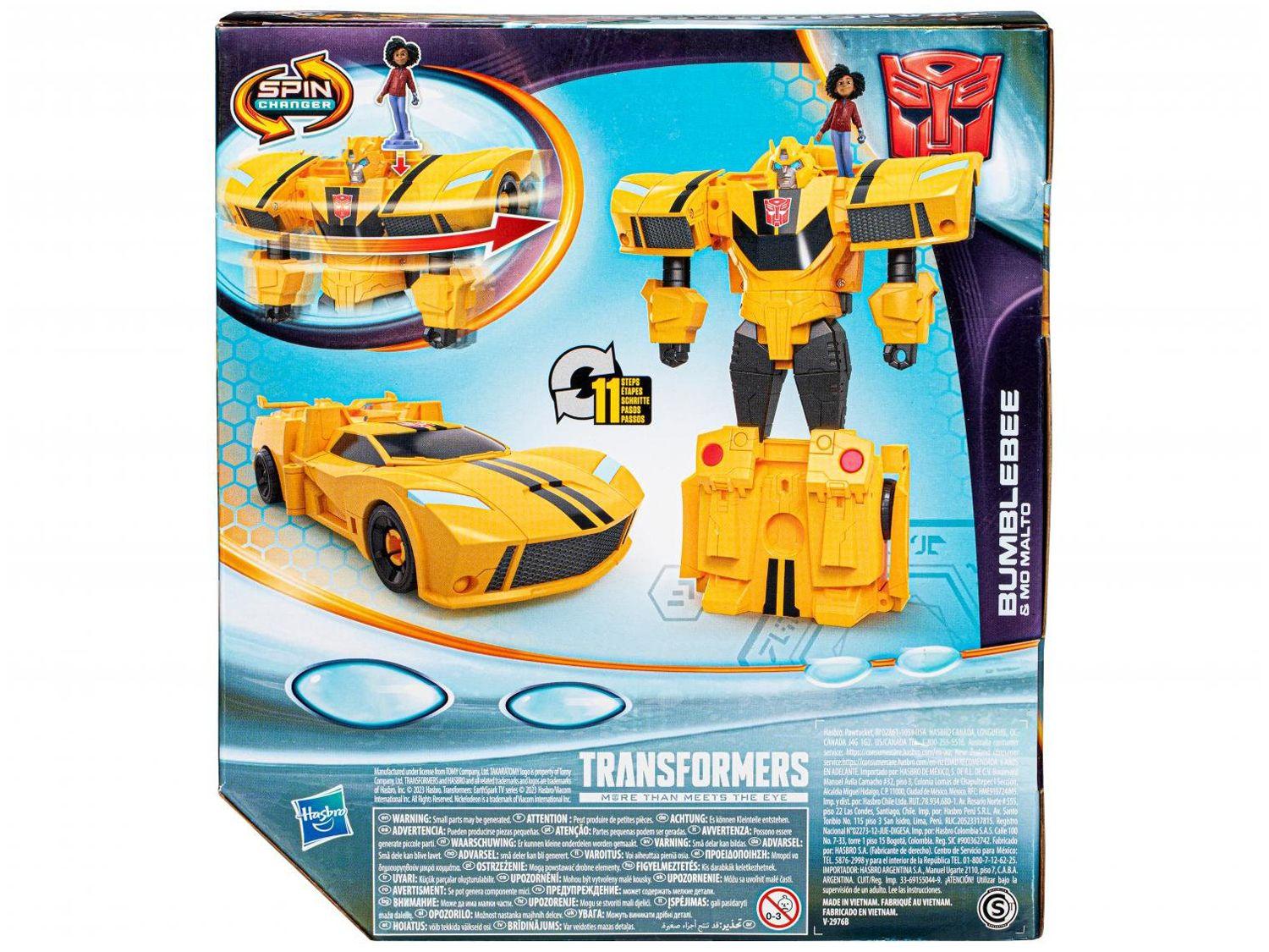 Boneco Transformers EarthSpark Bumblebee e Mo