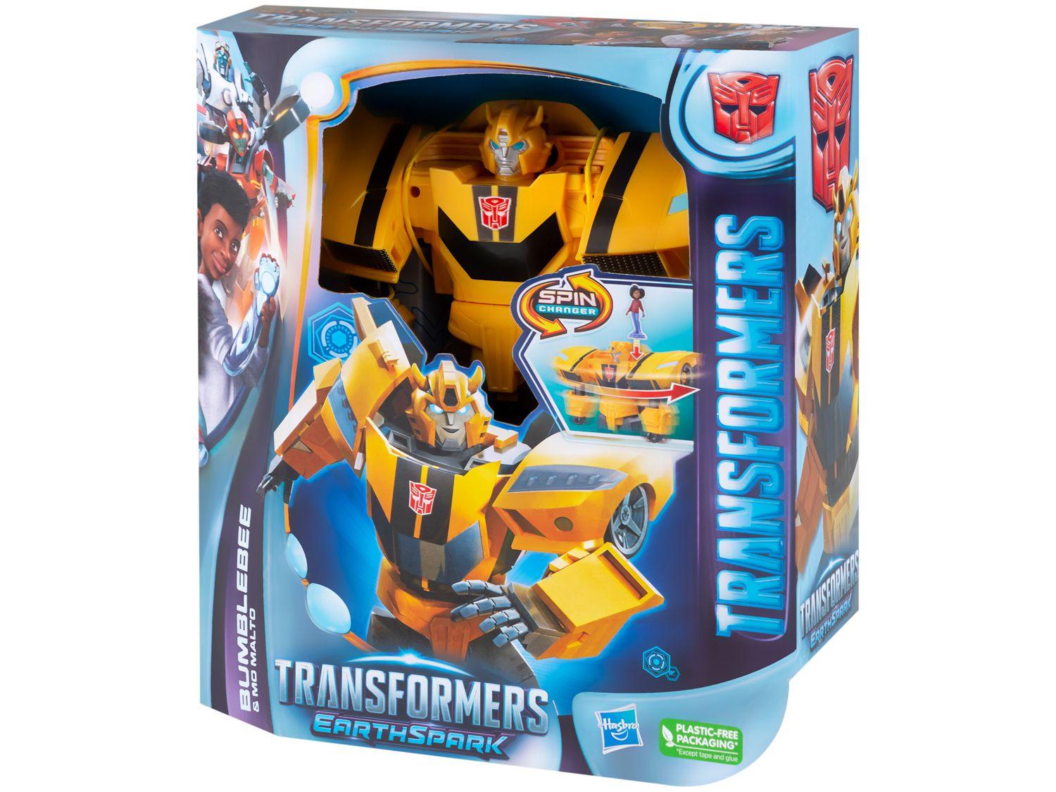 Boneco Transformers EarthSpark Bumblebee e Mo