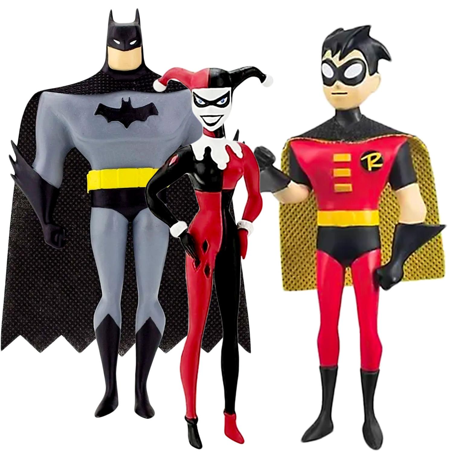Bonecos Flexível Batman + Robin + Arlequina Harley Quinn DC - New Toys -  Bonecos - Magazine Luiza