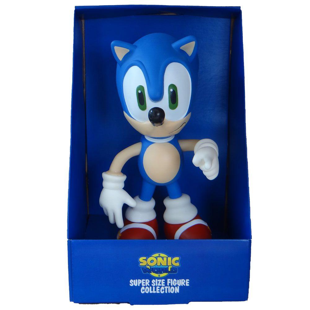 Boneco Sonic Articulado Grande Brinquedo Caixa Collection