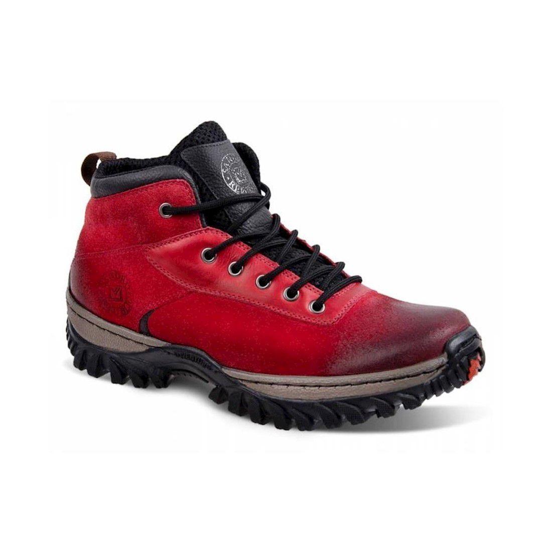 bota masculina vermelha