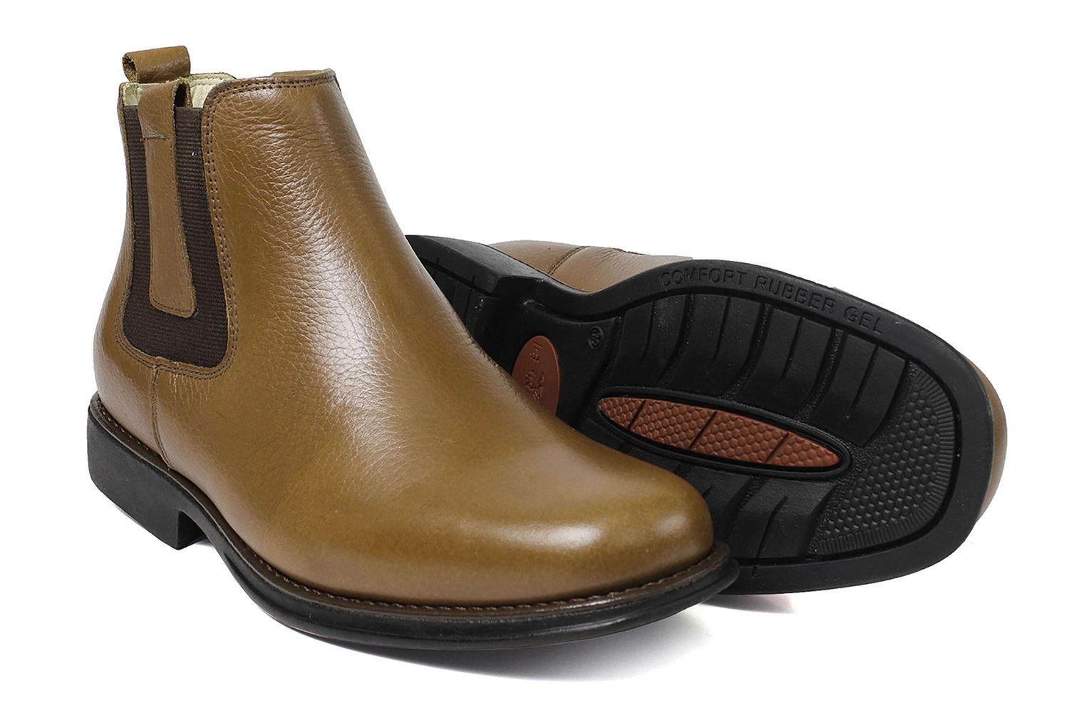 botina masculina caramelo