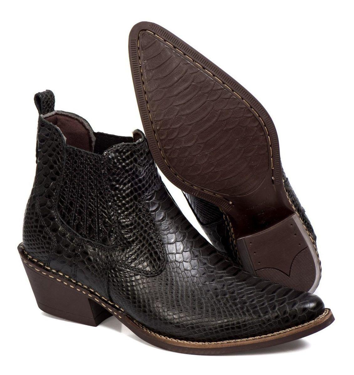 botinas masculinas bico fino