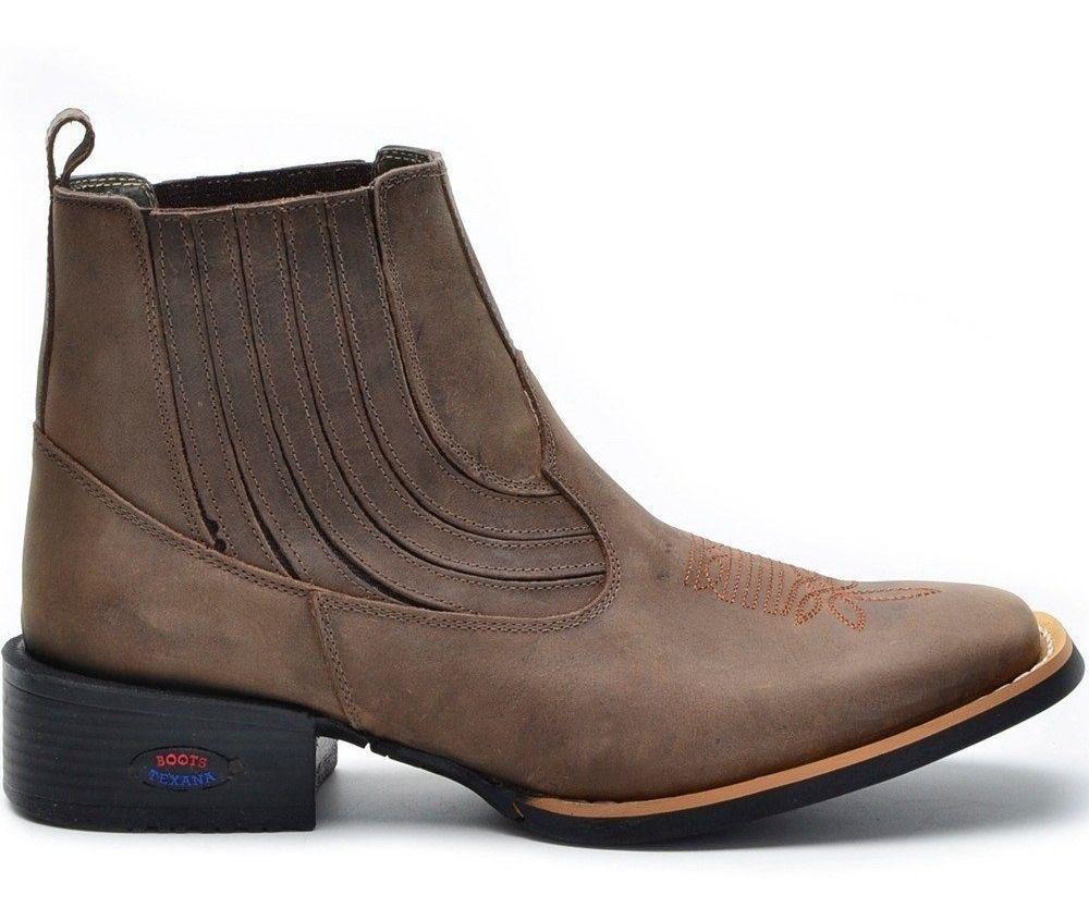bota bico quadrado cano curto