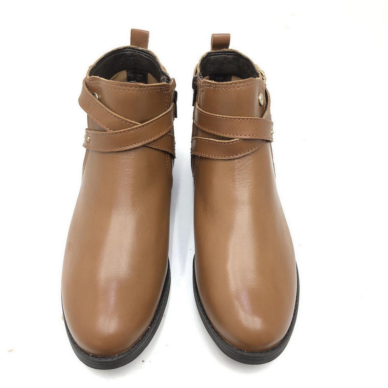 bota cano curto bottero caramelo