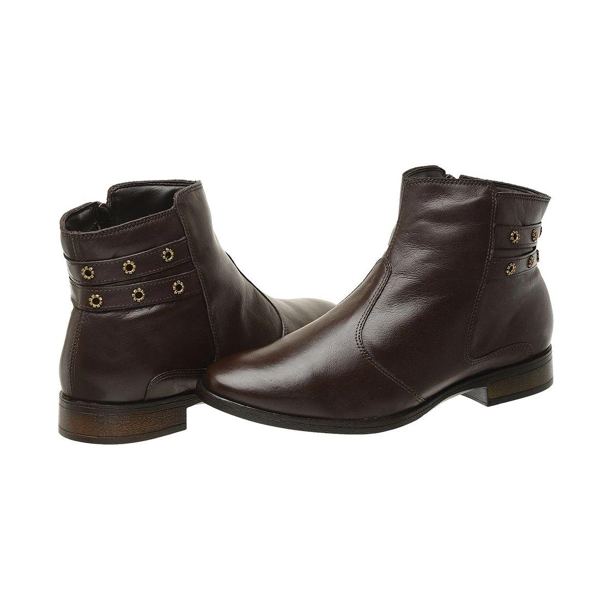 Bota Cano Baixo Feminina Com Salto Baixo Social Excited Miuzzi - 3436 - Café - Bota Feminina - Magazine Luiza