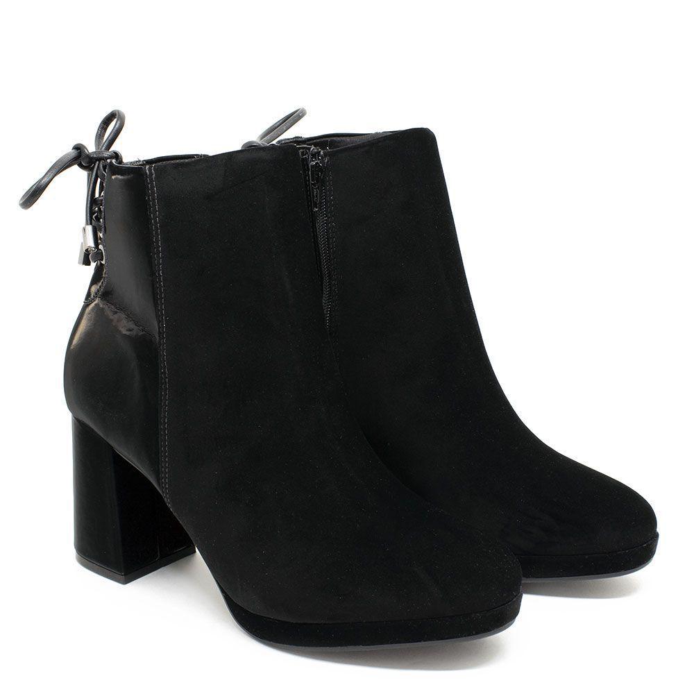 botas cano curto feminina salto grosso