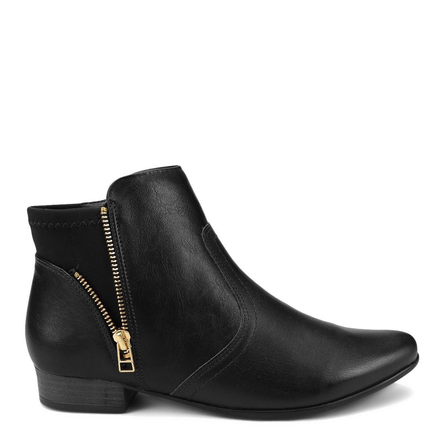 bota cano curto mooncity zíper lateral feminina