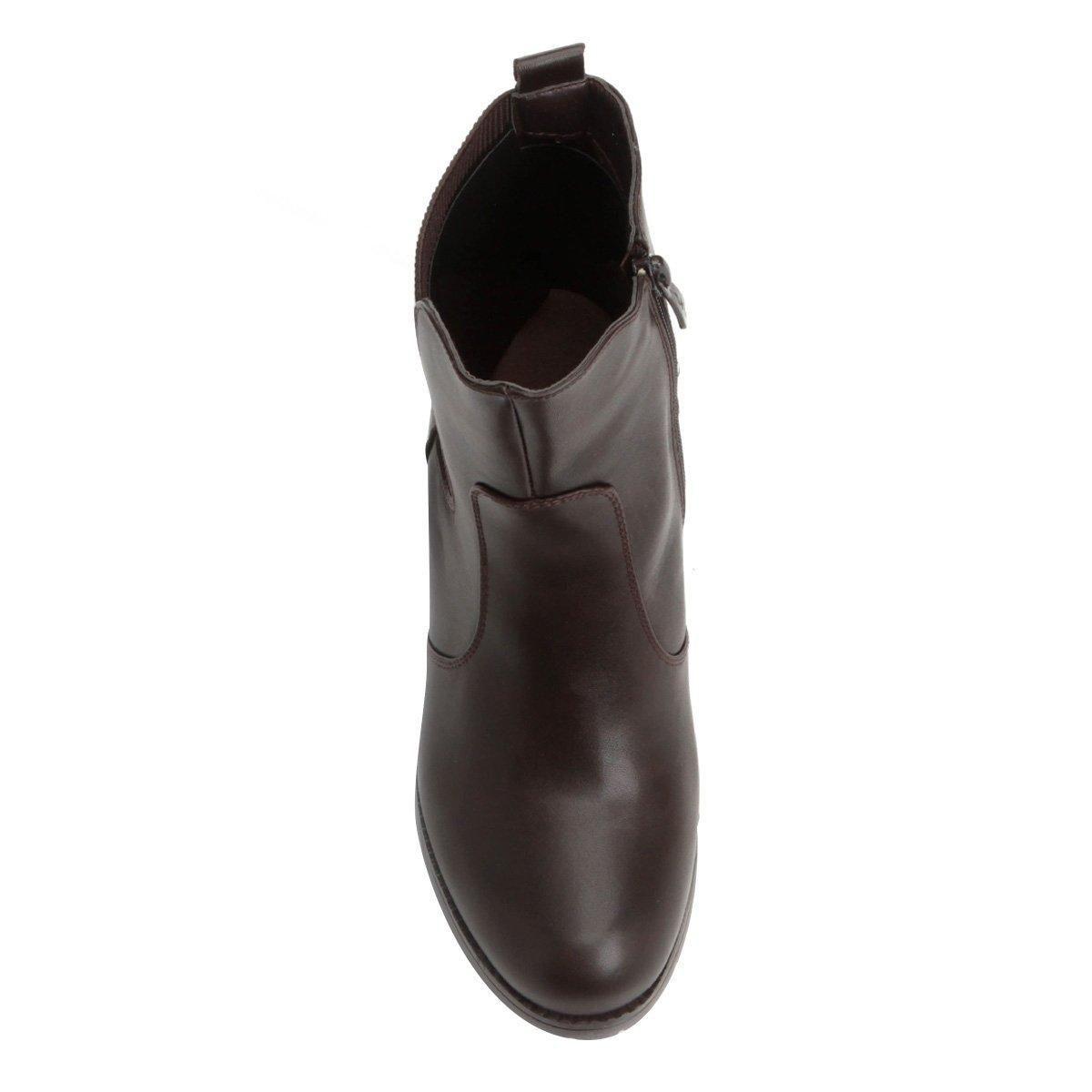 bota cano curto mooncity tratorada com elástico lateral feminina