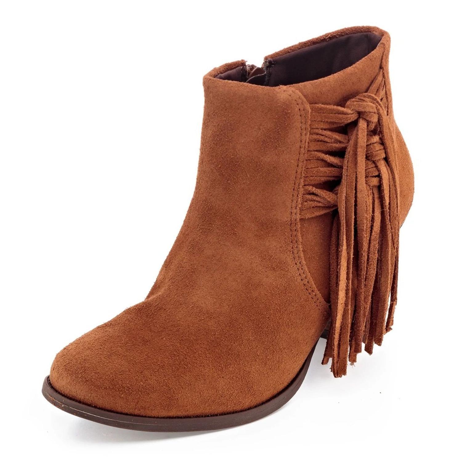 Bota Cano Curto Ramarim 1654101 - Cor:Caramelo - Tamanho:35 - Bota Feminina - Magazine Luiza