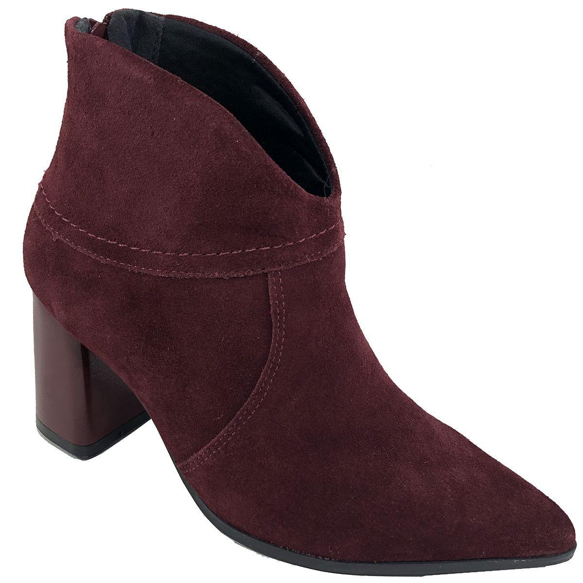 bota cano curto vinho