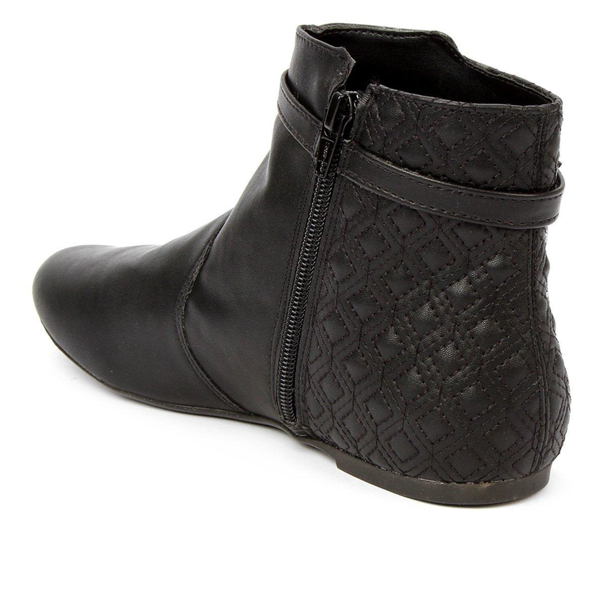 Bota Cano Curto Via Uno Flat Detalhe Matelassê Feminina - Bota Feminina -  Magazine Luiza